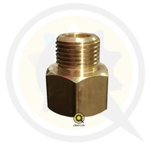 Adaptador tubo al regulador en bronce rosca macho 1/2 a rosca hembra 21,8